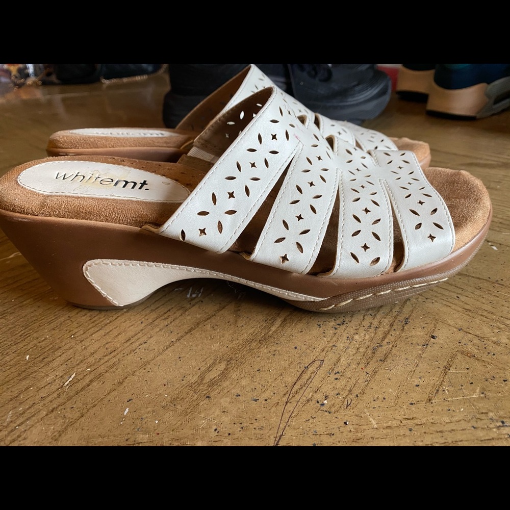 White sandals